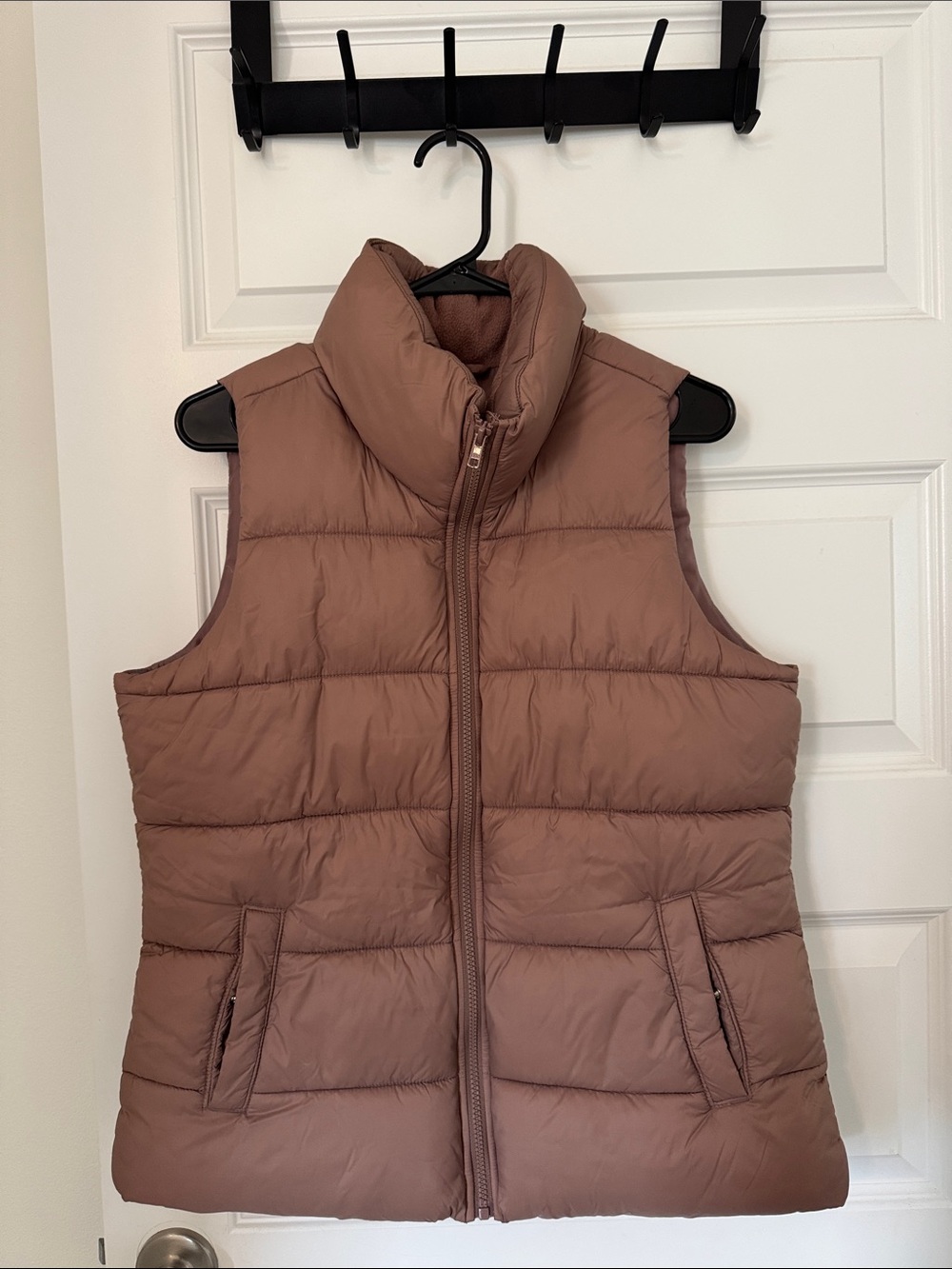 Women's Quilted Puffer Vest - Dusty Rose